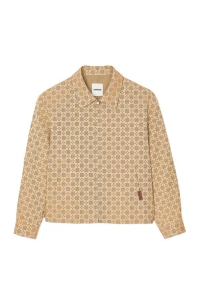Sandro Square Cross Zip Up Jacket