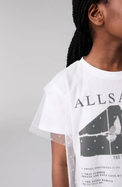 Smallsaints By Allsaints Kids' Mesh Overlay Cotton Graphic T-shirt