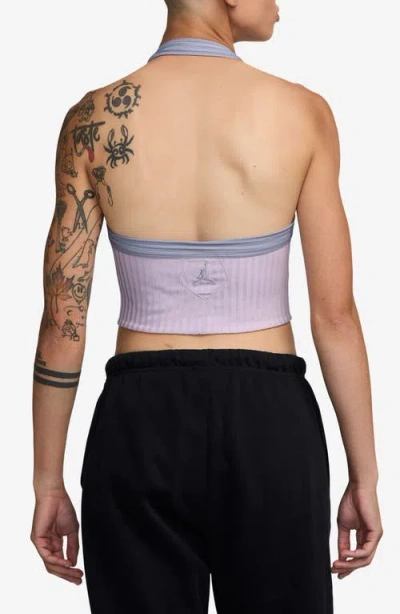 Jordan Flight Poolside Rib Crop Halter Top