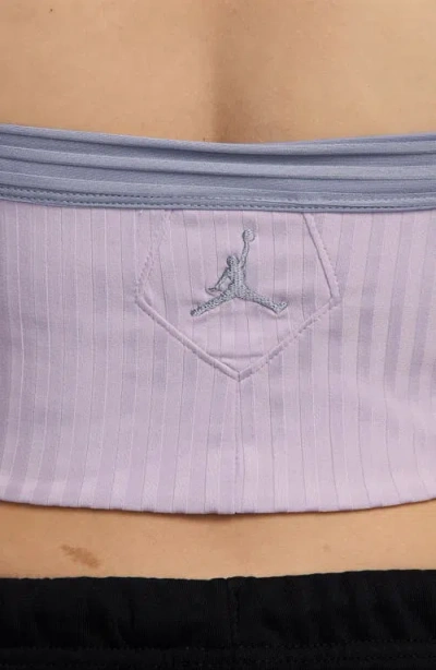 Jordan Flight Poolside Rib Crop Halter Top