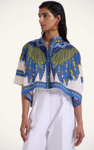 La Doublej Mini Foulard Shirt In Chakra Placee