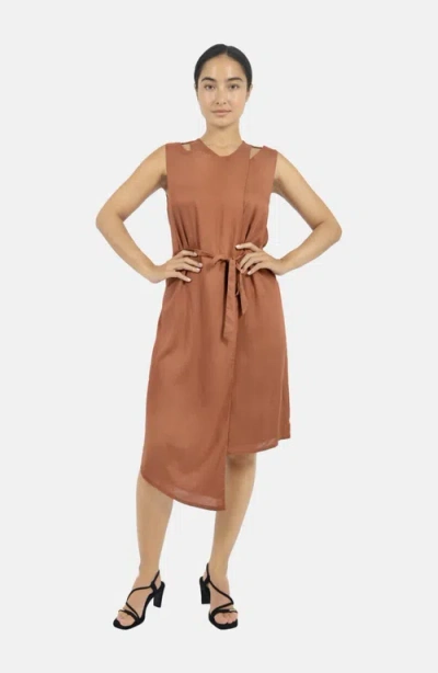 1people-us Funchal Asymmetric Wrap Dress