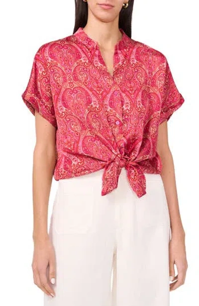Halogen ® Textured Tie Front Shirt