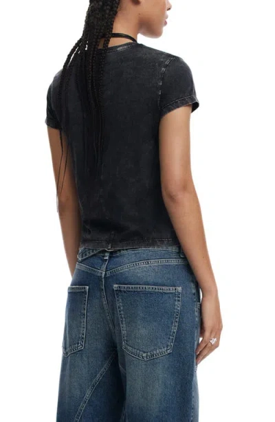 Desigual Bead Embellished Cotton Graphic T-shirt