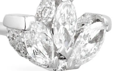 Maria Tash Engraved Diamond Lotus Single Stud Earring