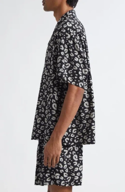 Takahiromiyashita The Soloist Takahiromiyashita Thesoloist. Leopard Print Oversize Camp Shirt