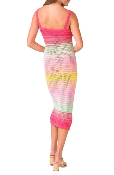 Pq Swim Reese Semisheer Open Stitch Cotton Cover-up Dress