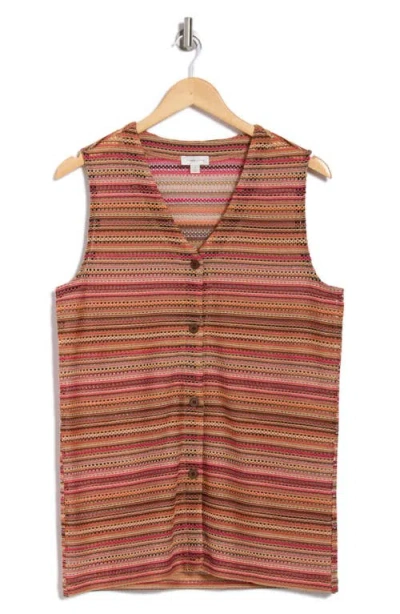 Gemma + Jane Woven Button Front Vest