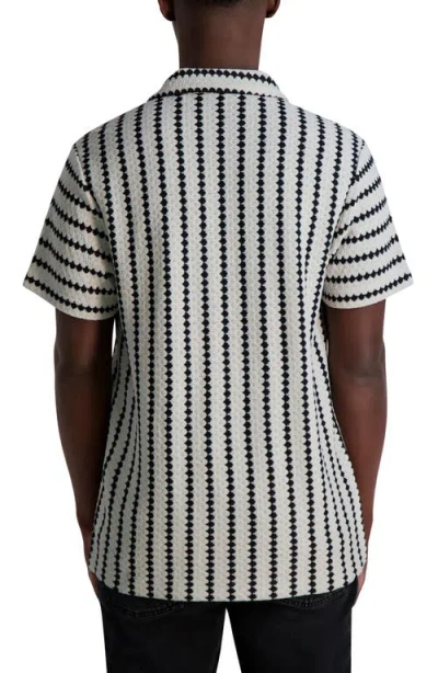 Karl Lagerfeld Paris Stripe Sweater Knit Button-up Shirt