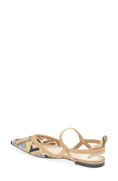 Fendi Colibri Multi Ff Sporty Slingback Flats