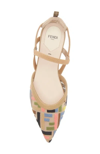 Fendi Colibri Multi Ff Sporty Slingback Flats