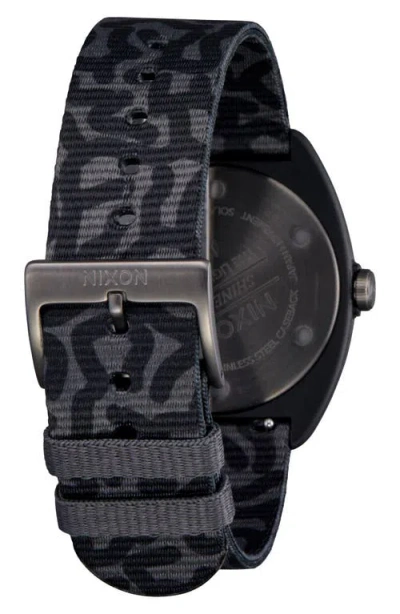 Nixon Light Wave Recycled Strap Solar Watch, 36mm In Blue