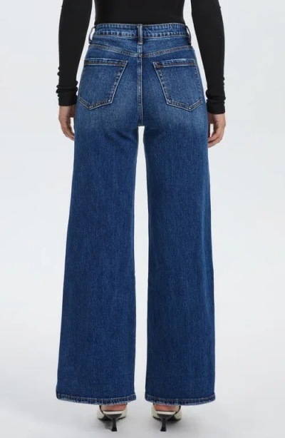 Bayeas High Waist Wide Leg Slit Hem Jeans
