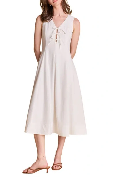 Endless Rose Front Bow Tie Midi Dress