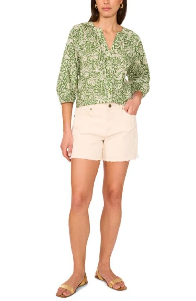 Vince Camuto Floral Button-up Shirt In Green