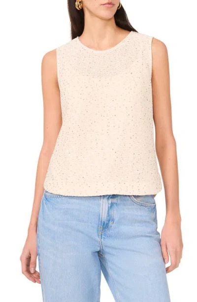 Vince Camuto Sequin Sweater Tank In Neutral