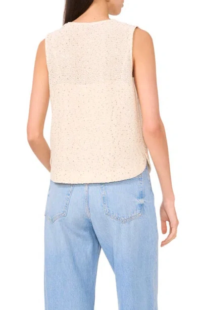 Vince Camuto Sequin Sweater Tank In Neutral
