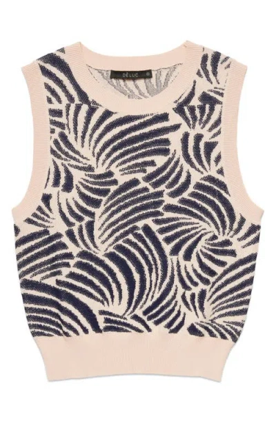 Deluc Thyago Abstract Jacquard Sleeveless Sweater