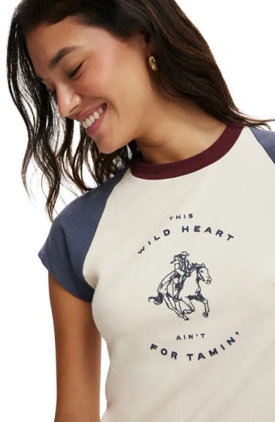 Cotton On Retro Raglan Graphic Tee