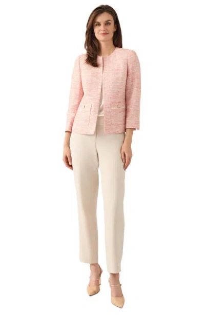 Kasper Open Front Tweed Jacket