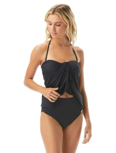 Vince Camuto Draped Bandeau Tankini Top