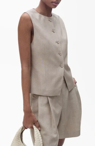 Mango Vivian Stripe Suit Vest