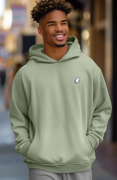 Dalix Mens Ghost Midweight Fleece Relaxed Hooded Sweatshirt