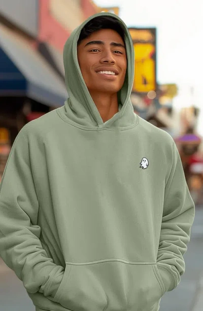 Dalix Mens Ghost Midweight Fleece Relaxed Hooded Sweatshirt