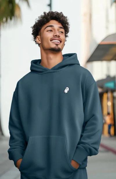 Dalix Mens Ghost Midweight Fleece Relaxed Hooded Sweatshirt