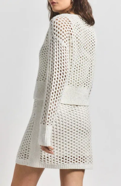 Derek Lam 10 Crosby Syvie Crochet Sequin Cardigan In White