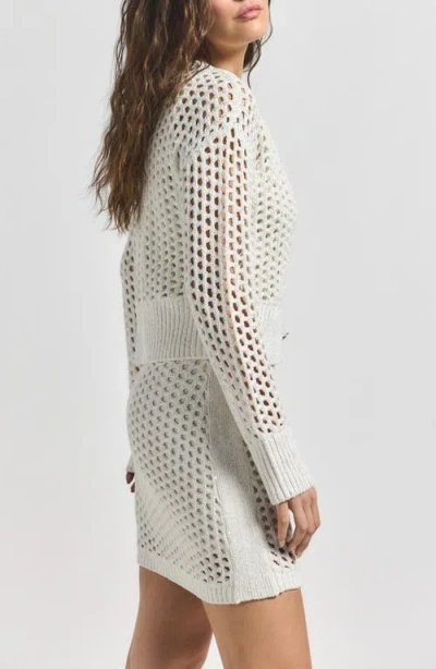 Derek Lam 10 Crosby Syvie Crochet Sequin Cardigan In White