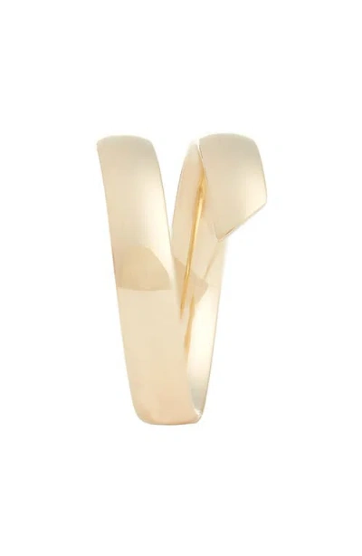Bony Levy 14k Gold Beveled Edge Bypass Ring