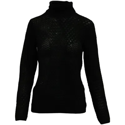 Diane Von Furstenberg Turtleneck Sweater In Black Wool