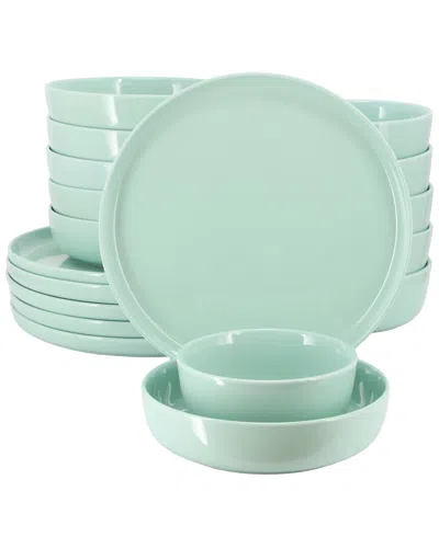Elama Duncan Mint 18pc Porcelain Dinnerware Set