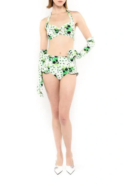 Anna Sui Rosebuds High Waisted Bikini Set