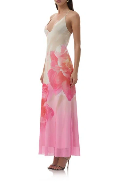 Shop Afrm Romy Floral Mesh Maxi Slipdress
