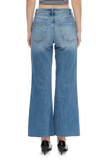 Bayeas Raw Hem Mid Rise Wide Leg Jeans