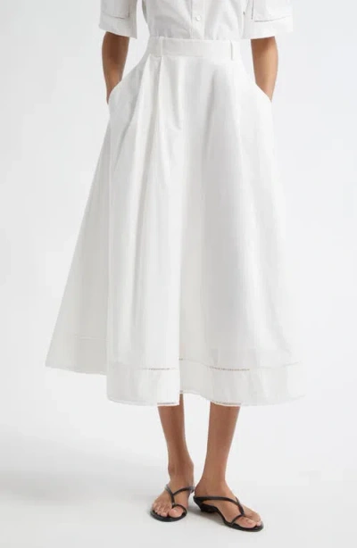 Rohe Róhe Ladder Stitch Inset Cotton Skirt