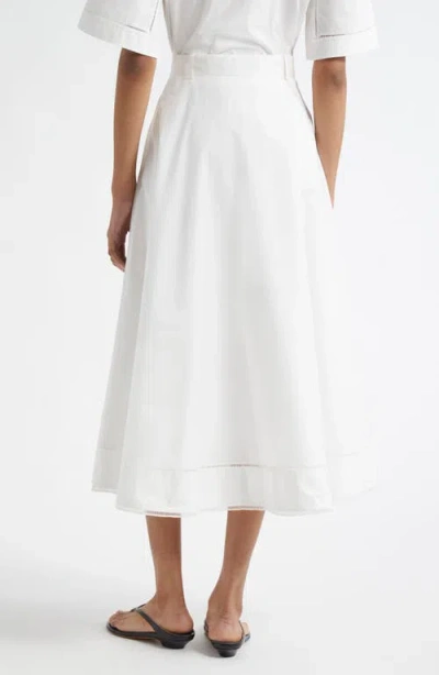 Rohe Róhe Ladder Stitch Inset Cotton Skirt