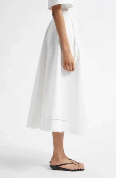 Rohe Róhe Ladder Stitch Inset Cotton Skirt