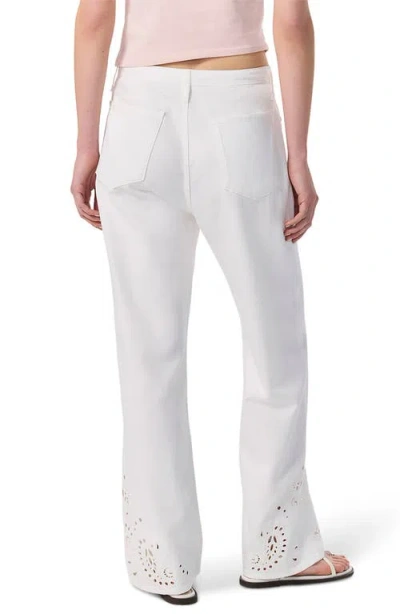 Rag & Bone Ultra Featherweight Phoebe High Rise Drawstring Jeans In White Eyelet