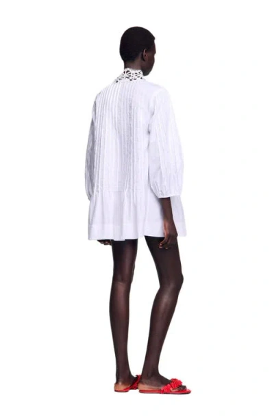Sandro Short Dress With Lace Detail