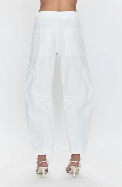 Pistola Sabrina High Waist Barrel Twill Utility Pants In White