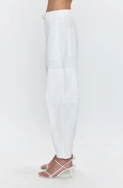 Pistola Sabrina High Waist Barrel Twill Utility Pants In White
