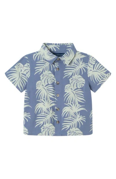 Andy & Evan Stripe Button-up Shirt & Shorts Set