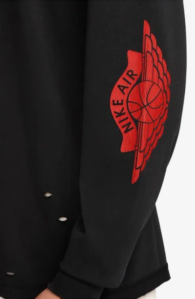 Jordan Rare Air Distressed Long Sleeve Graphic T-shirt