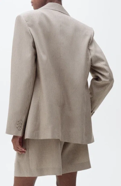 Mango Vivian Pinstripe Blazer