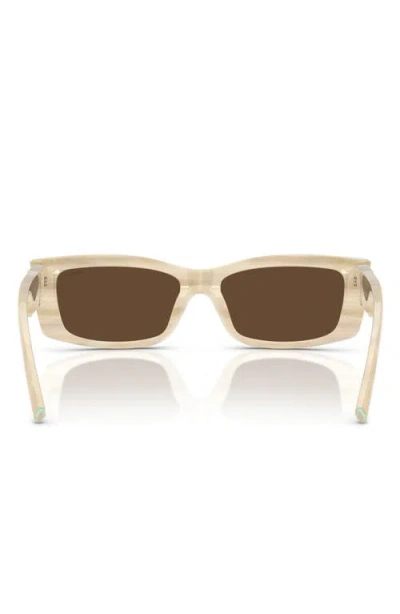 Tiffany & Co . 54mm Rectangular Sunglasses In Neutral