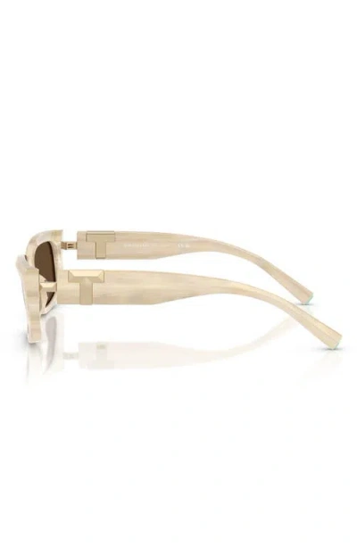 Tiffany & Co . 54mm Rectangular Sunglasses In Neutral