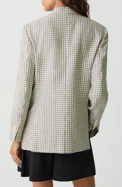 Theory Oversized Straight Linen-blend Blazer